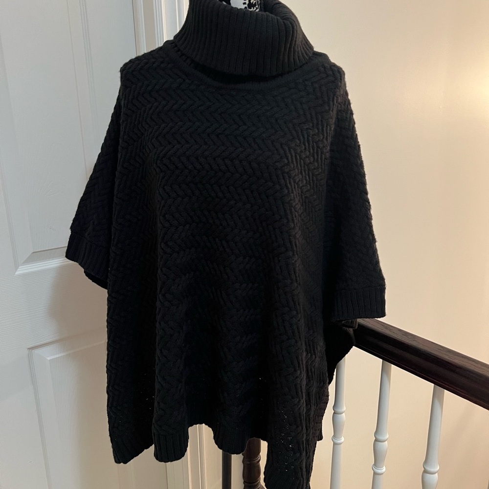 Lole Black Cowl Neck Poncho